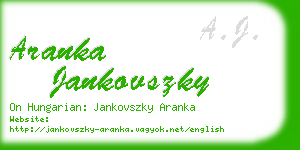 aranka jankovszky business card